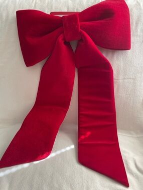 NWT Celebrate It Large Red Velvet Tree  Bow